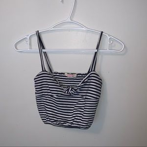 striped cropped tank